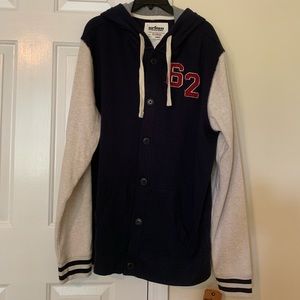 Urban pipeline XL button front hoodie sweater
